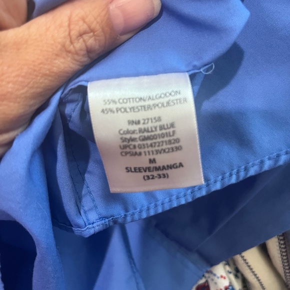 George size Med chest (38-40) blue button down long sleeve - Picture 6 of 9